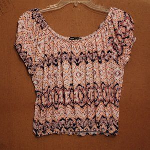 Cute Boho Pattern Crop Top